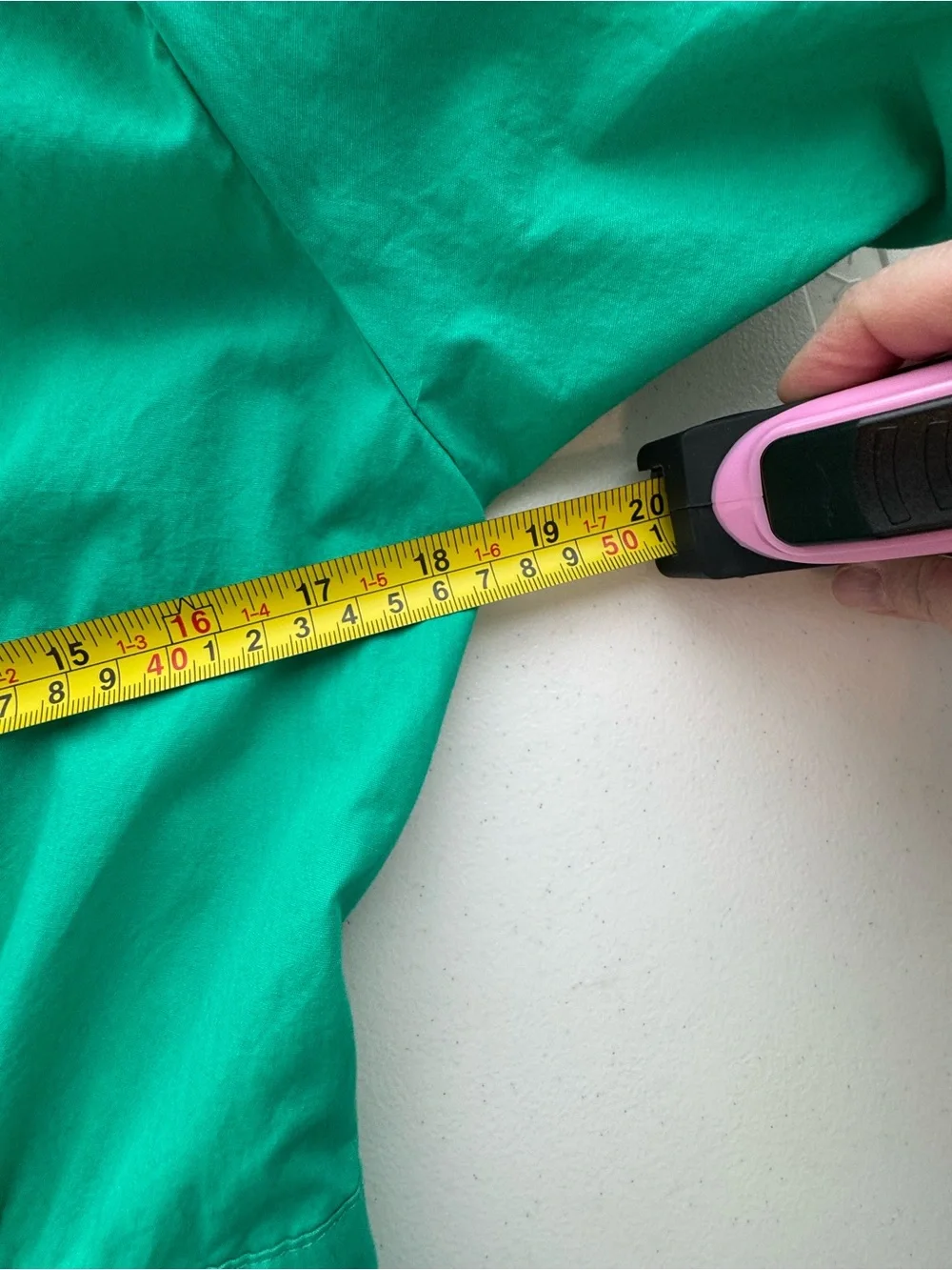 French Connection Green Cotton Puff Sleeve Tiered Midi Dress Size M